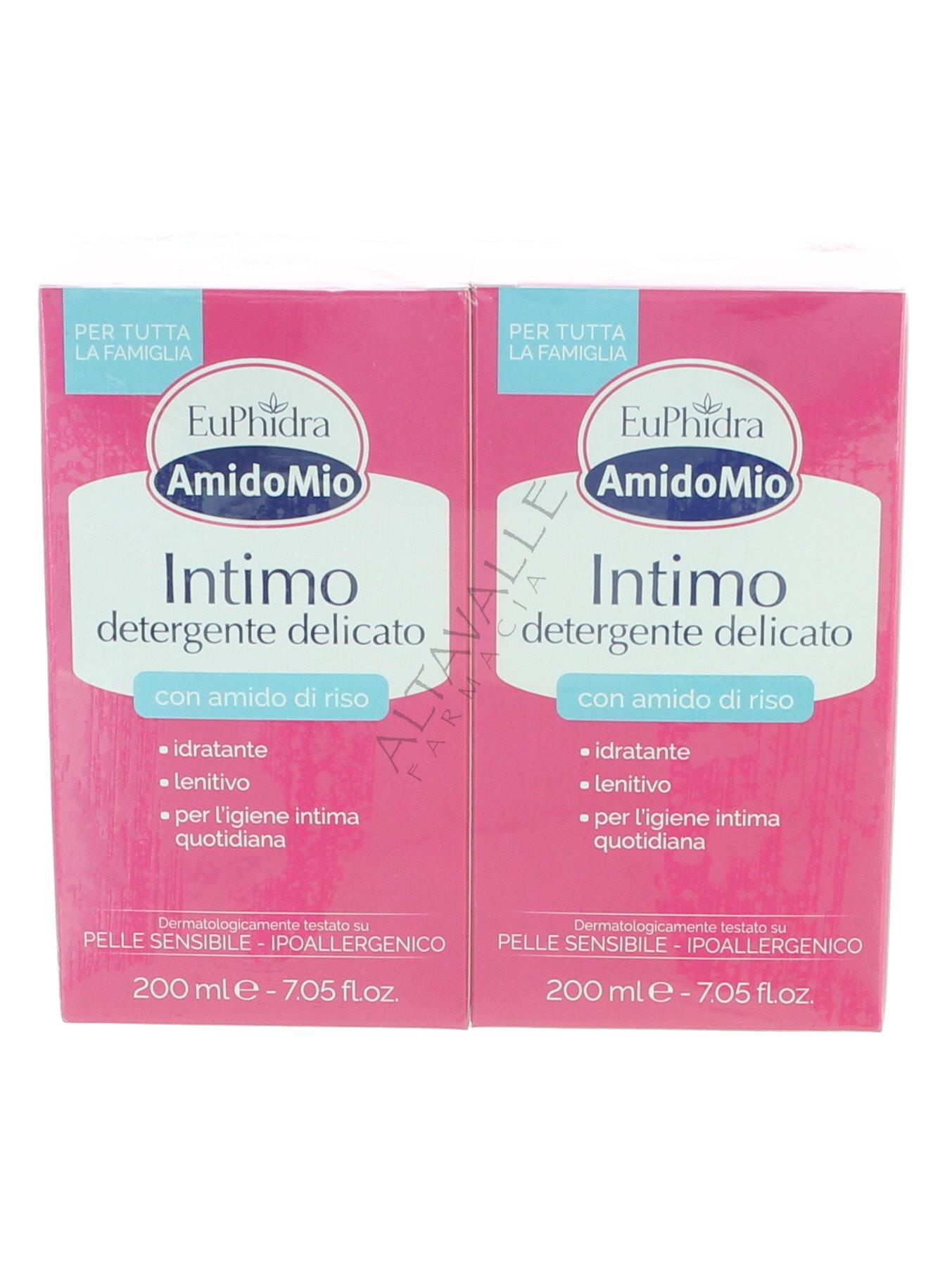 EUPHIDRA AMIDOMIO DETERGENTE INTIMO DELICATO ALL'AMIDO DI RISO 200ML +  200ML 