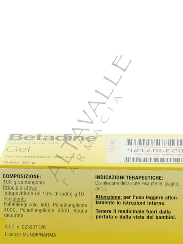 Betadine Gel disinfettante ferite 10% 30g