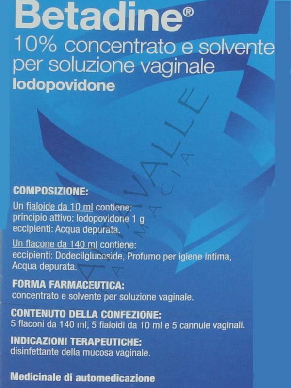 Betadine pronta soluzione vaginale a € 16,30 su Altavalle Farmacia