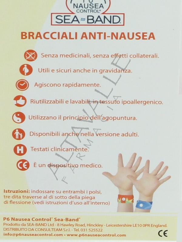 p6 Nausea Control - Sea Band Braccialetti Antinausea Per Adulti