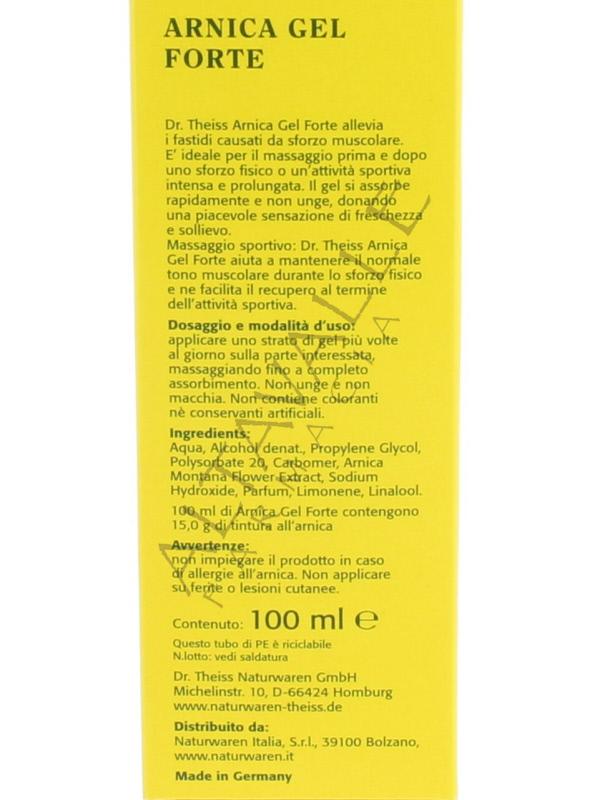 Dr theiss arnica gel forte a € 14,90 su Altavalle Farmacia