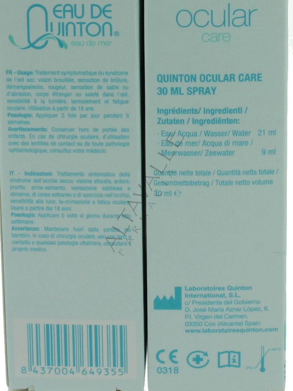 Quinton Spray Oculaire Isotonique 30ml