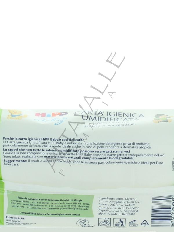 Hipp baby carta igienica umidificata a € 4,12 su Altavalle Farmacia