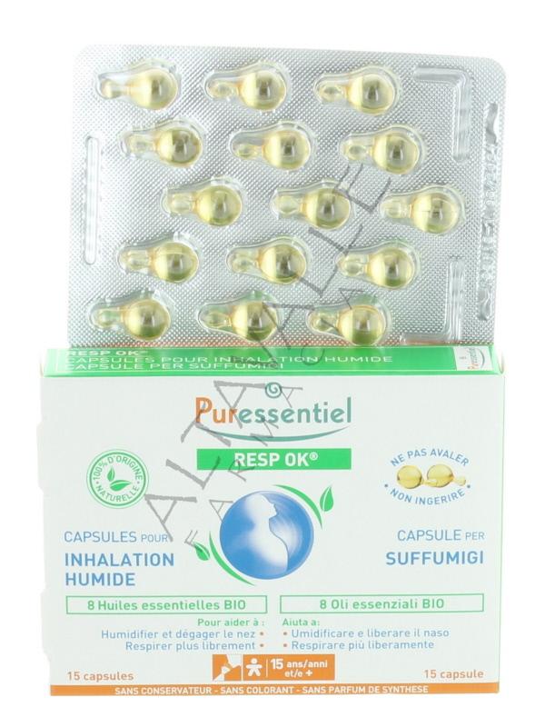 Puressentiel resp ok capsules pour inhalation humide 15 capsules