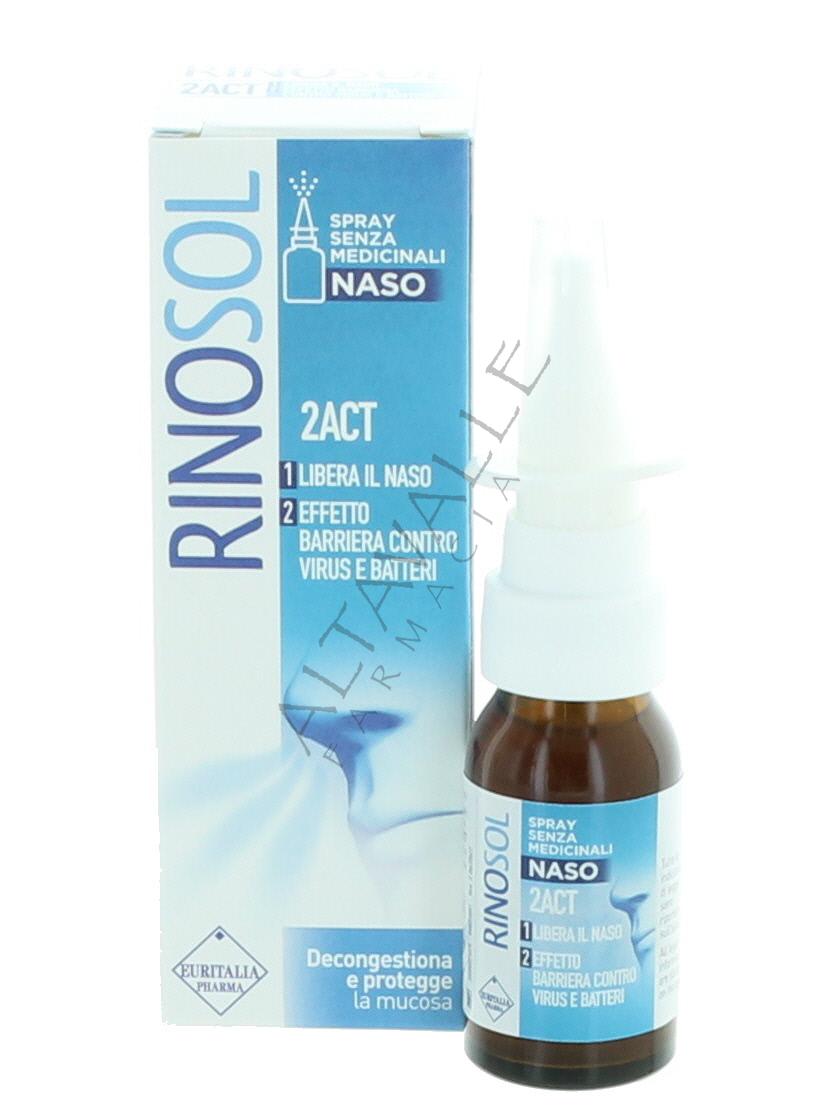 Rinosol 2 Act Spray Nasale - Libera il naso e protegge la mucosa